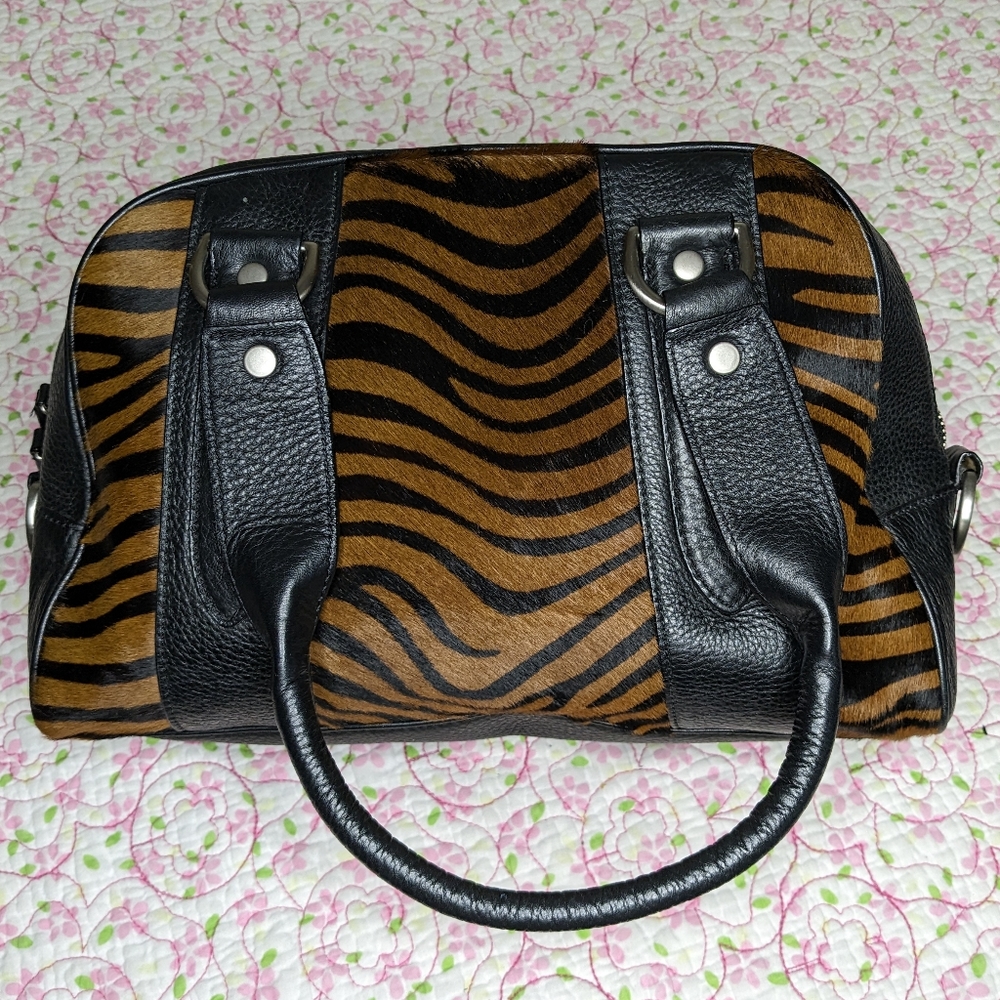 Kate Landry Purse Tiger Strip Leather